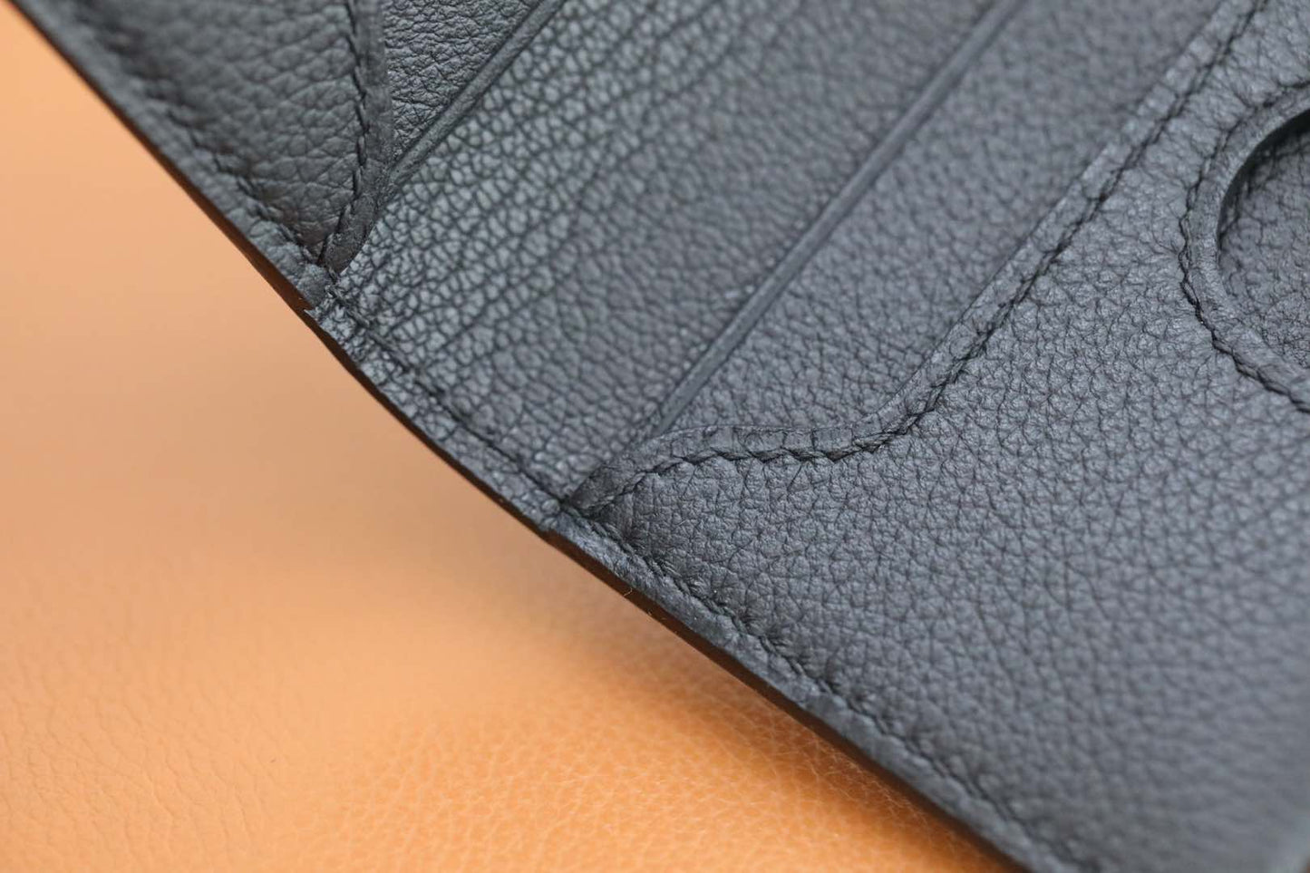 HM R.M.SCard Holder Black Togo Leather 284476