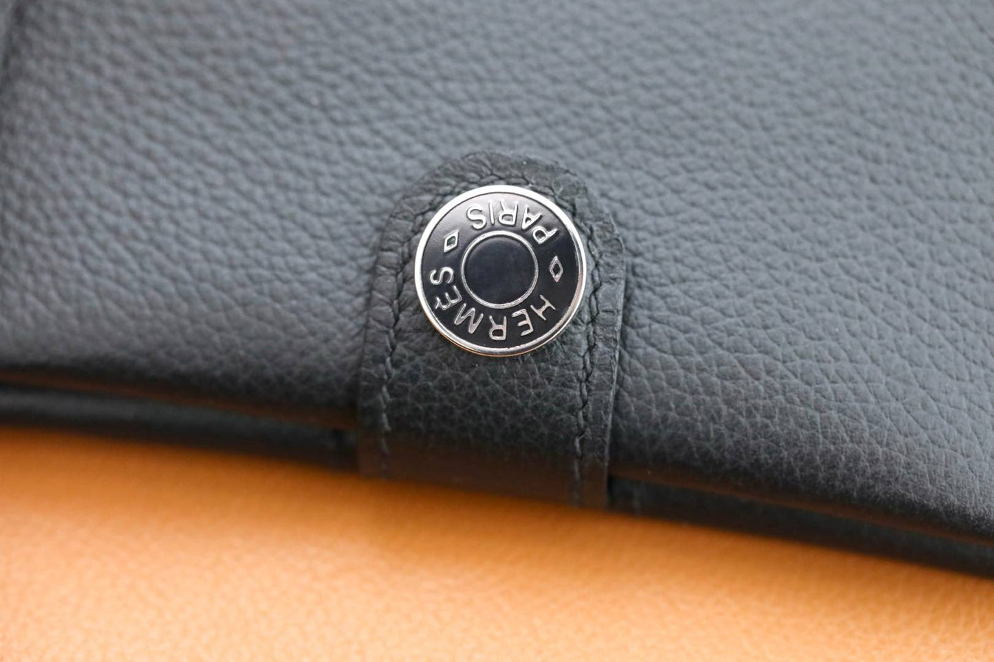 HM R.M.SCard Holder Black Togo Leather 284476