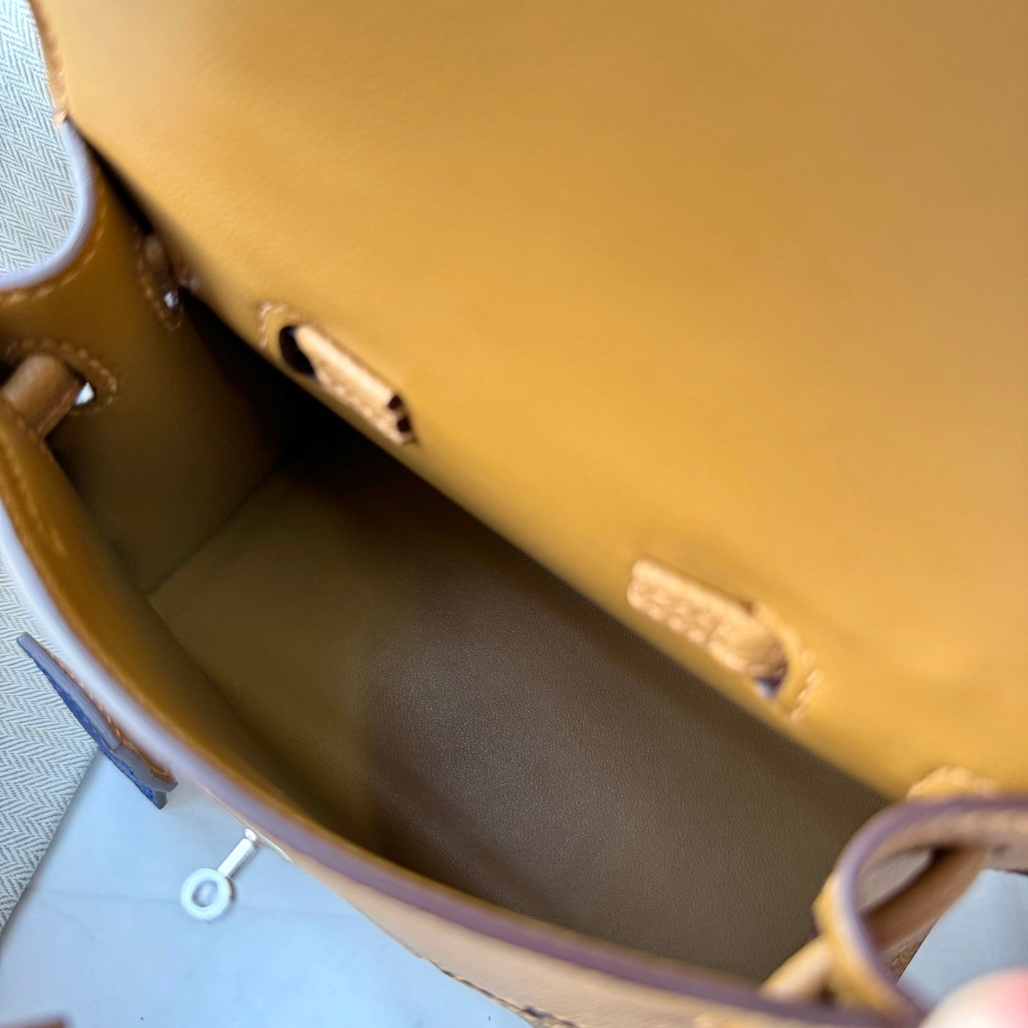 HM Kelly Doll Bag 18cm Brown Blue EpsomLeather 284567
