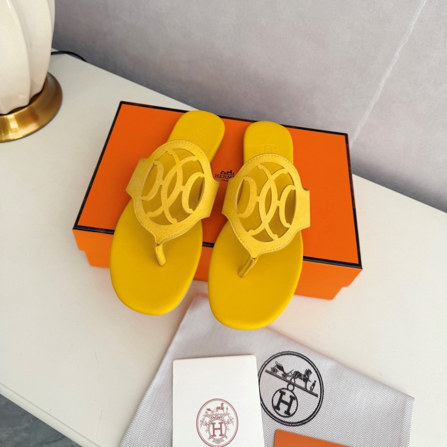 HM Mage Sandal Yellow Lambskin 605905