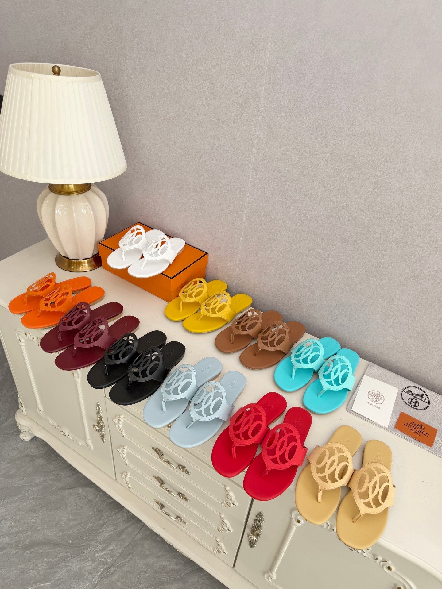 HM Mage Sandal Orange Lambskin 605908