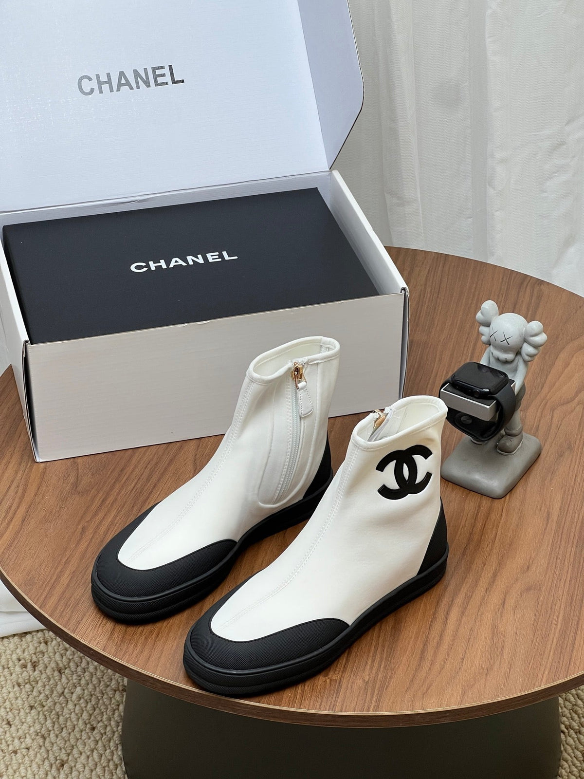 CC Coco Beach 2026 Boots White Black Fabric Rubber 846557