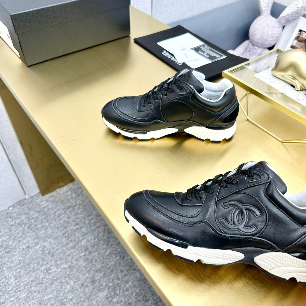 CC 26s Metallic Casual Sneakers Black Mesh Leather 981008