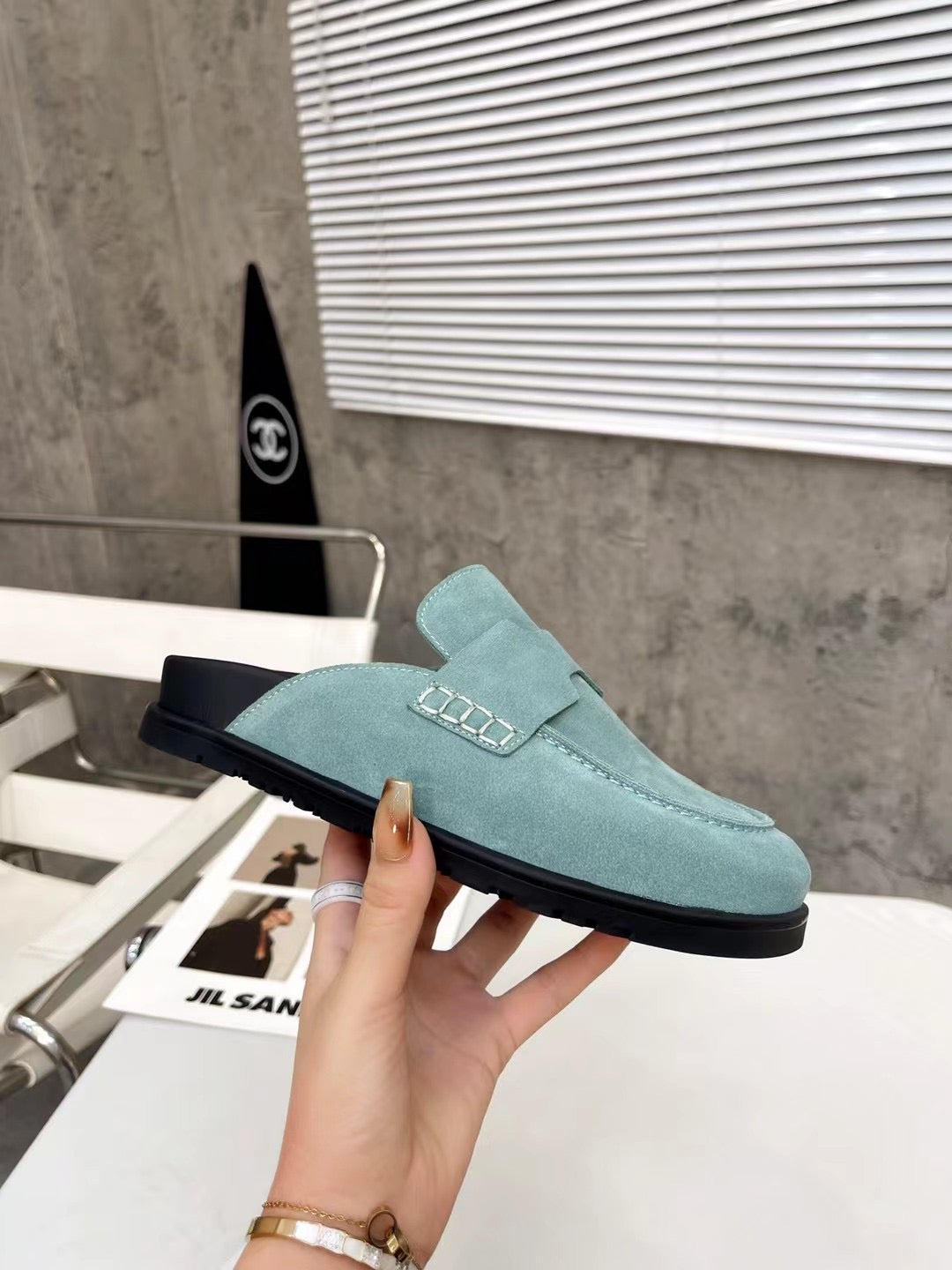 HM 26H Go Mule Stale Blue Suede 799297