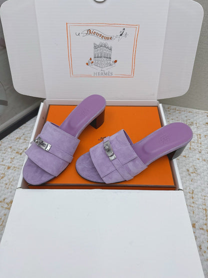 HM 26ss Oasis Sandals 50 Purple Suede Cowhide 625181