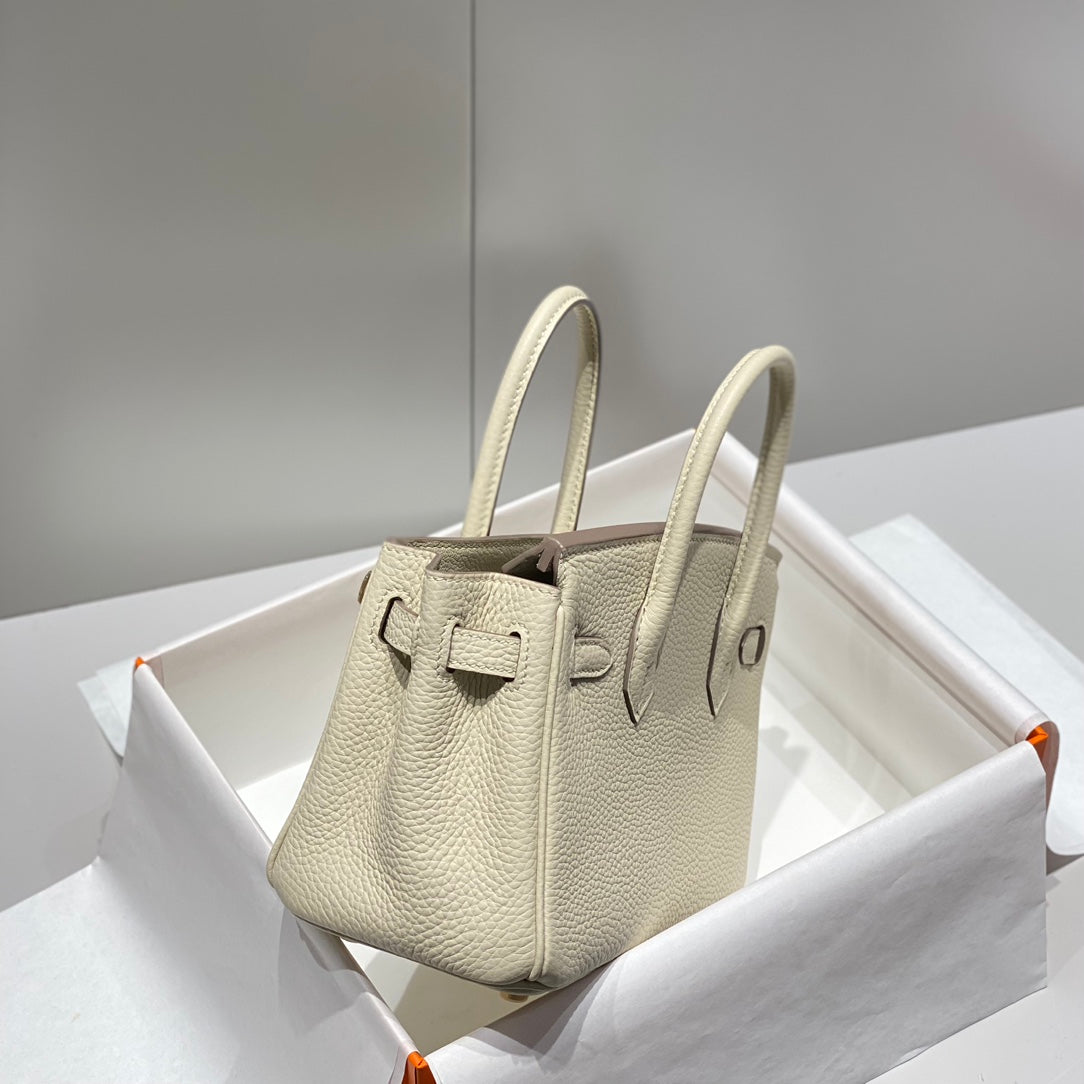 HM Birkin 20cm Craie Togo Leather Gold Hardware
