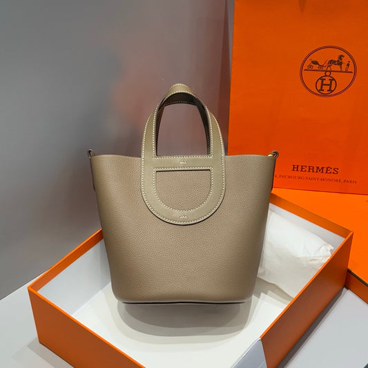 HM In-The-Loop 18cm Bag Etoupe Taurillon Clemence Leather