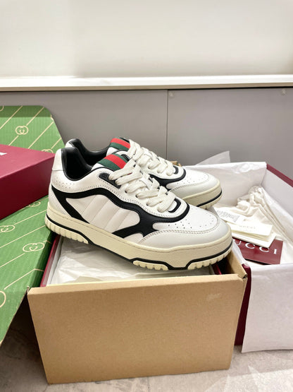 GG 26 Sneaker White Black Cowhide 632869