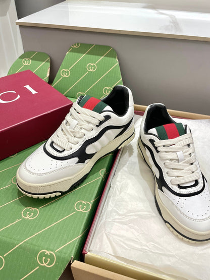 GG 26 Sneaker White Black Cowhide 632869