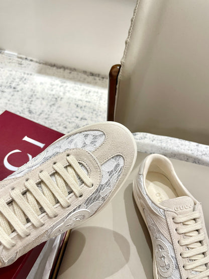 GG 26 Sneaker Light Beige Canvas Suede 632819