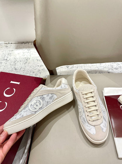 GG 26 Sneaker Light Beige Canvas Suede 632819