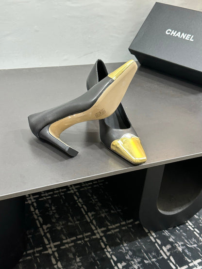 Chanel 2026 Chunky Heels Pumps Leather Sheepskin 832527