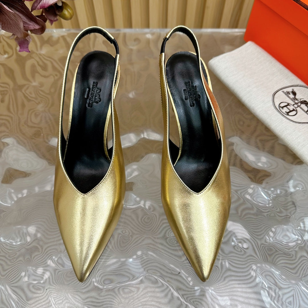 HM Intime 75 Pump Gold Lambskin 957089