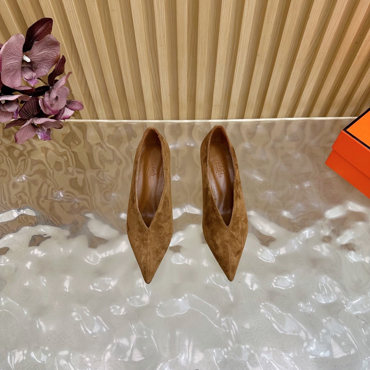 HM Louna 55 Pump 50mm Brown Suede 498197