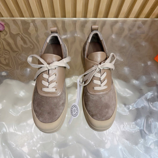 HM Kool Oxford Shoes Taupe Suede Sheepskin 589183