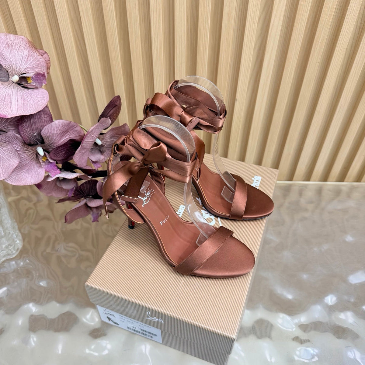 Christian Louboutin 2026 Cassia Lace Up Pumps 100mm Crepe Satin 775976