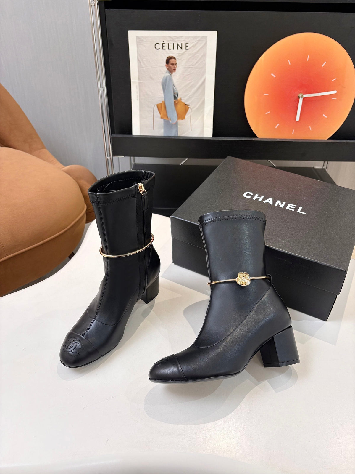 CC Cruise 25/26 Ankle Boot 6cm Black Calfskin 924512