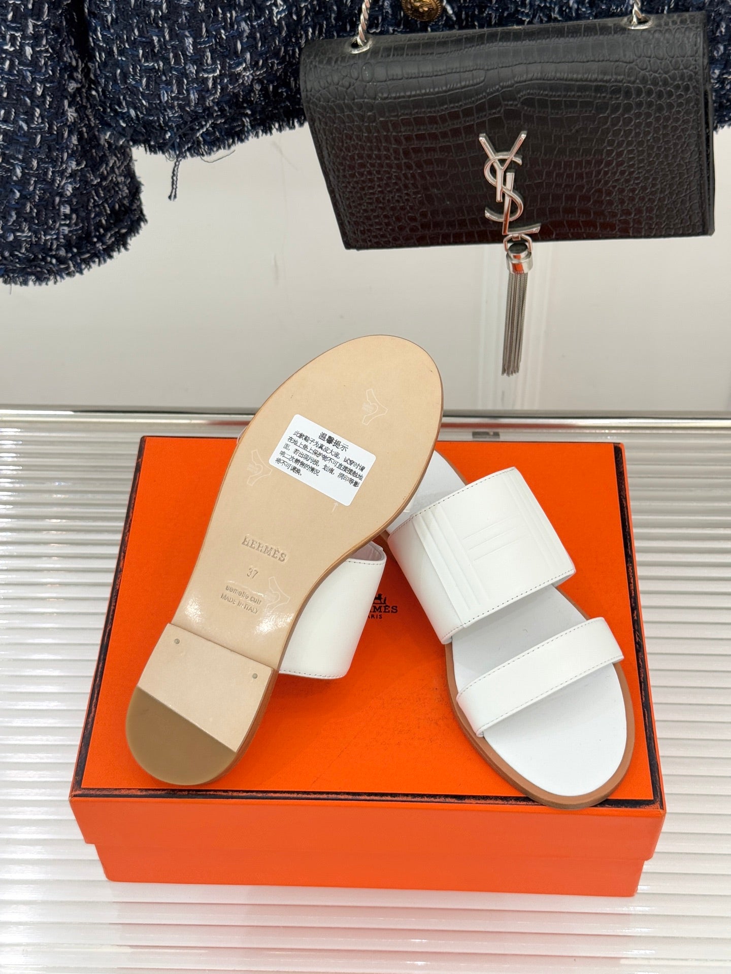 HM 26WF Monica 60 Sandal White Sheepskin 642854