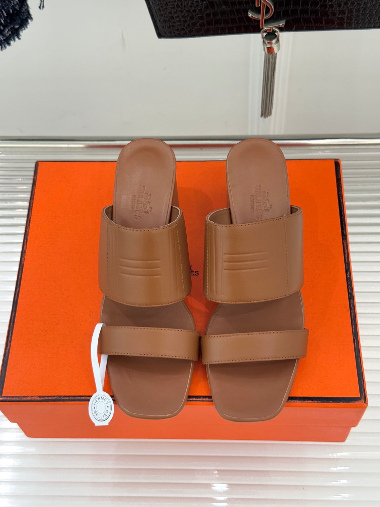 HM 26WF Monica 60 Sandal Brown Sheepskin 642859