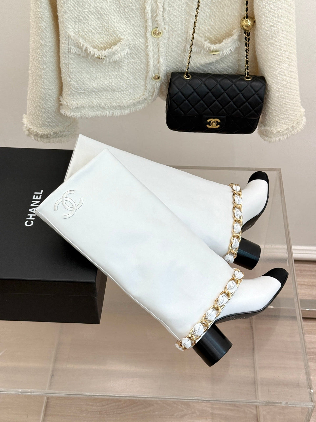 CC 26K Trousers Boot White Leather 904743