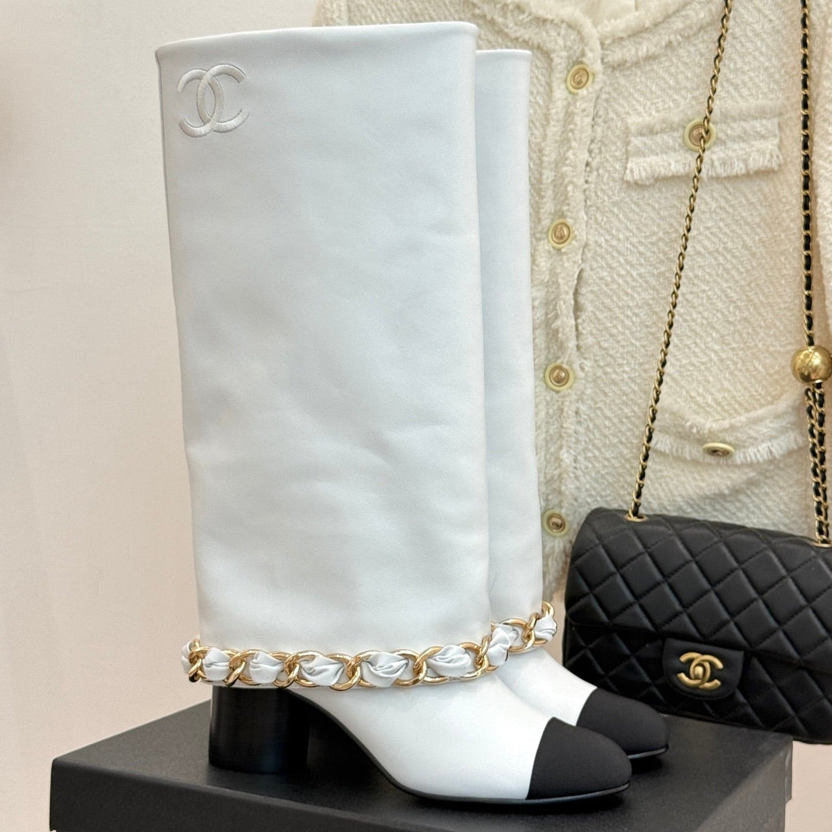 CC 26K Trousers Boot White Leather 904743