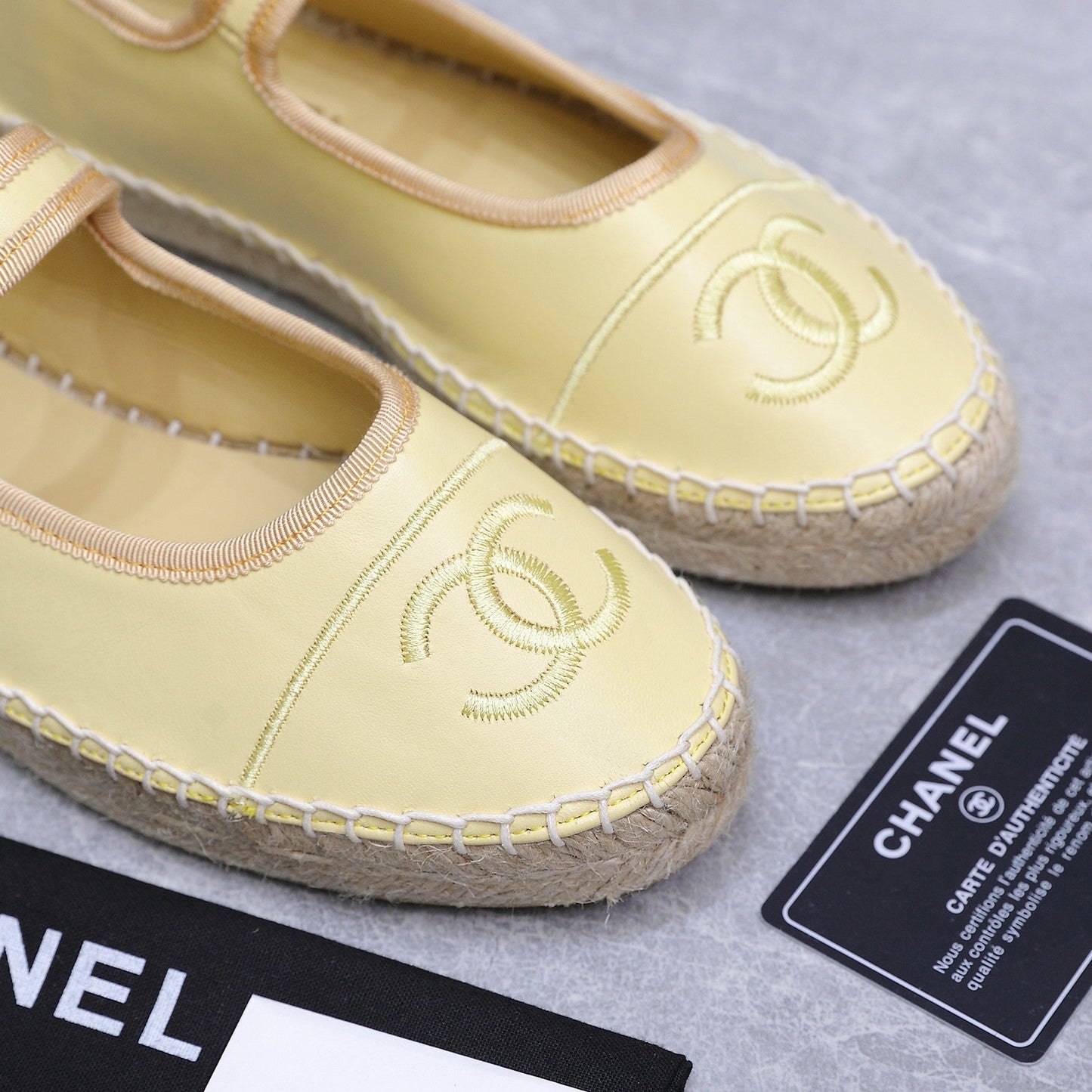 Chanel 2026 Mary Jane Shoes Yellow Sheepskin 758384