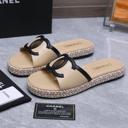 Chanel 2026 Slippers Beige Sheepskin 758401