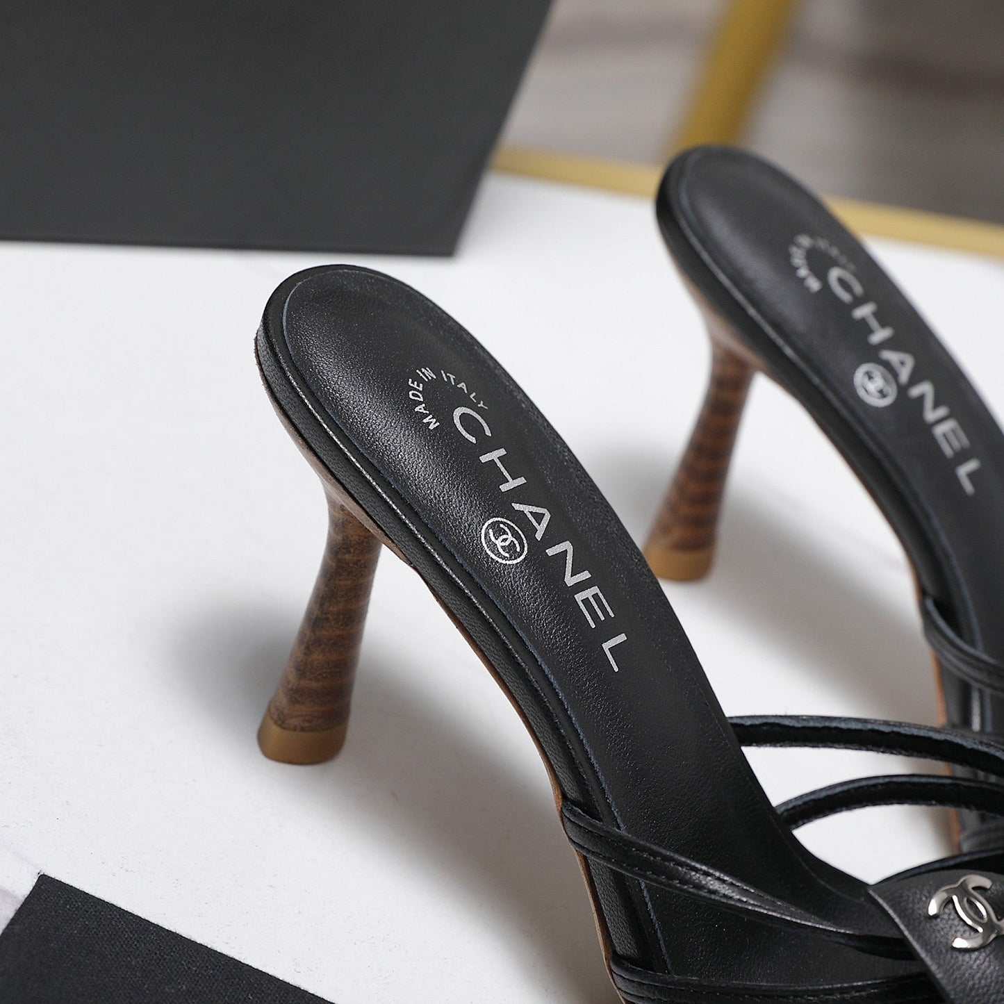 Chanel 2026 High-heeled Sandals With Delicate Bow 80mm Cowhide 758430