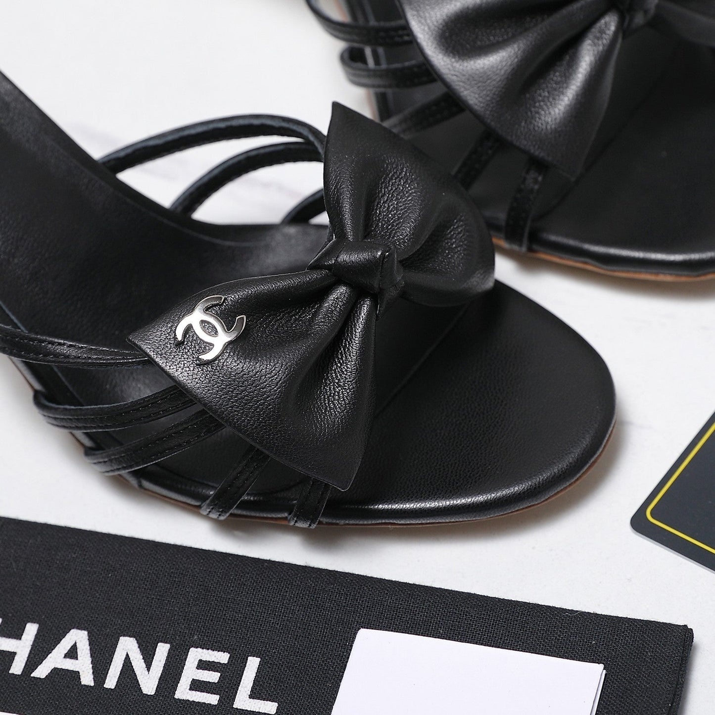 Chanel 2026 High-heeled Sandals With Delicate Bow 80mm Cowhide 758430
