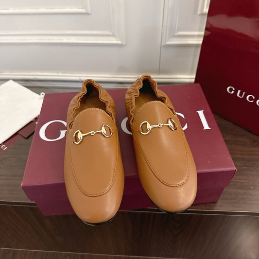 GG 26SS Loafers Camel Brown Calfskin 645950