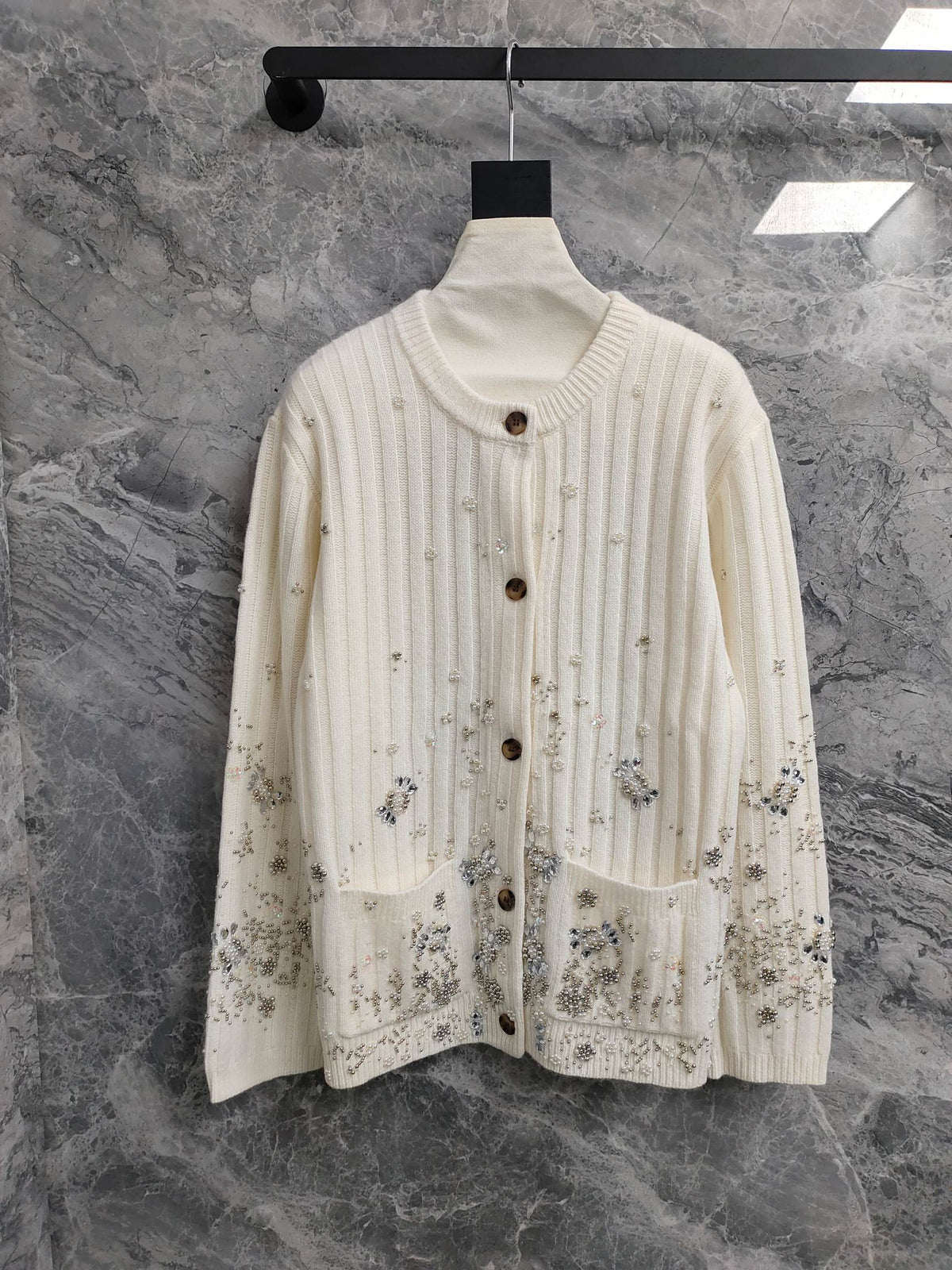 Gucci Cardigan Cream Wool Cashmere 289092