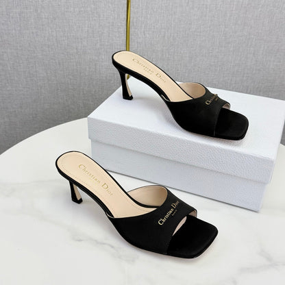 CD 26 High Heel Mule 75 Black Suede 620359