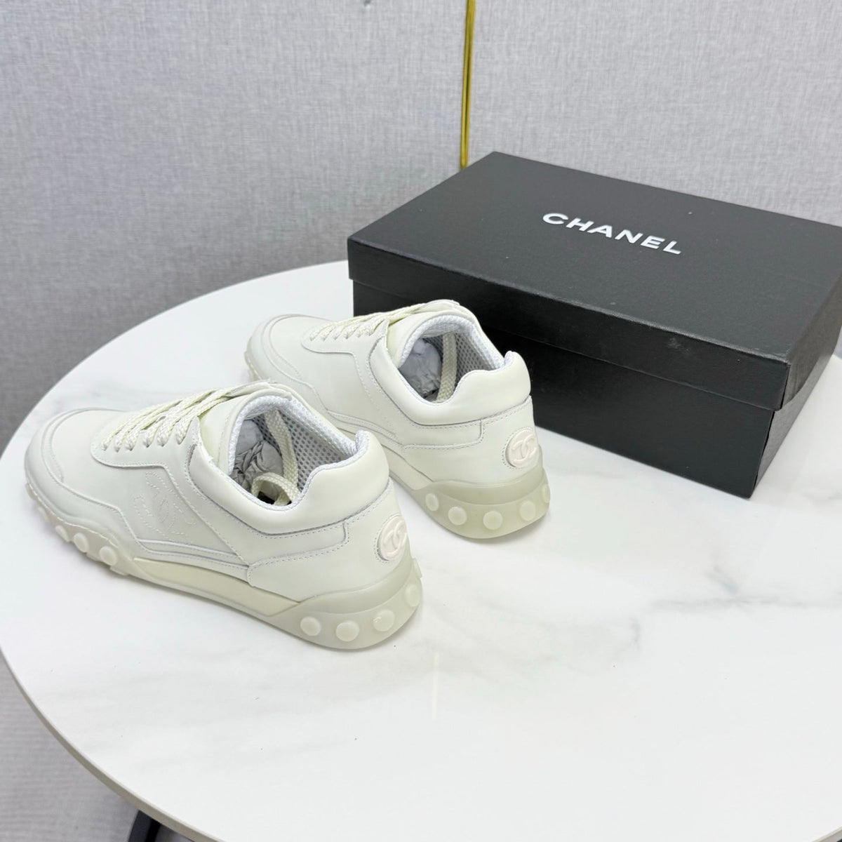 CC 26s Casual Sneakers White Calfskin 972886