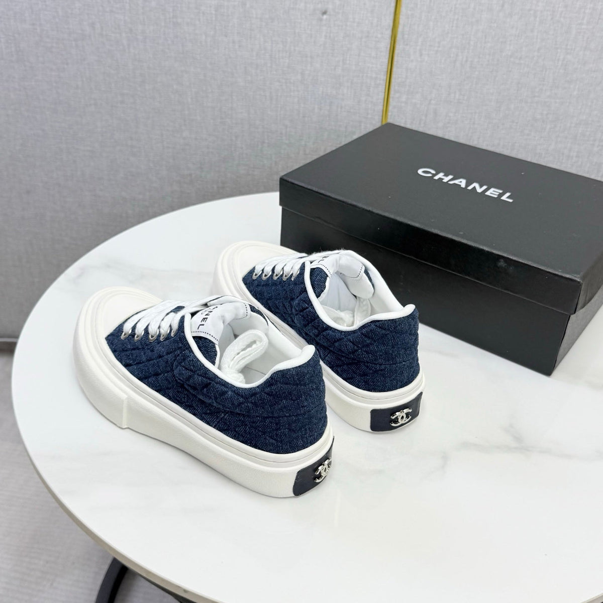 CC 26s Platform Sole Sneakers Dark Blue Canvas 972899