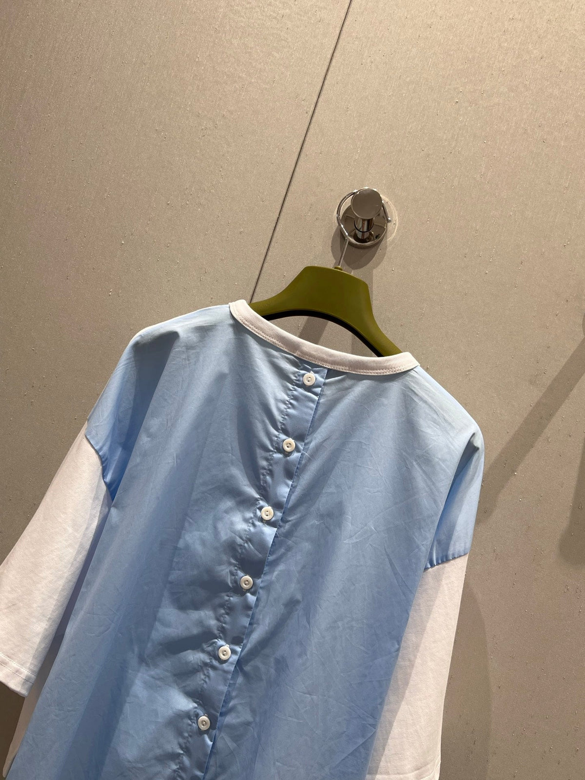 Gucci 25 Round Neck Short-sleeved T-shirt Blue White Cotton 217913