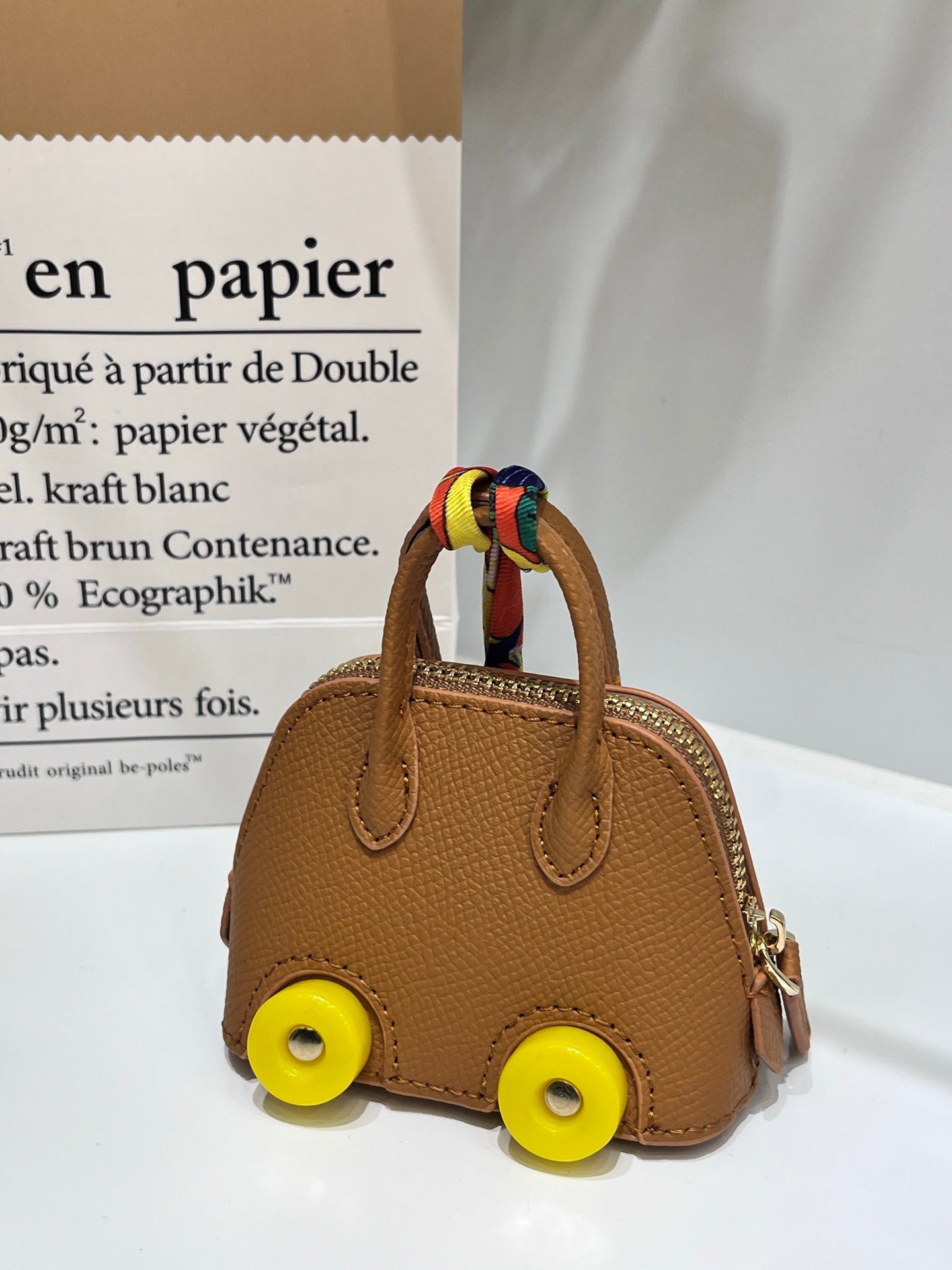 Hermès Bolide On Wheels Charm in Leather