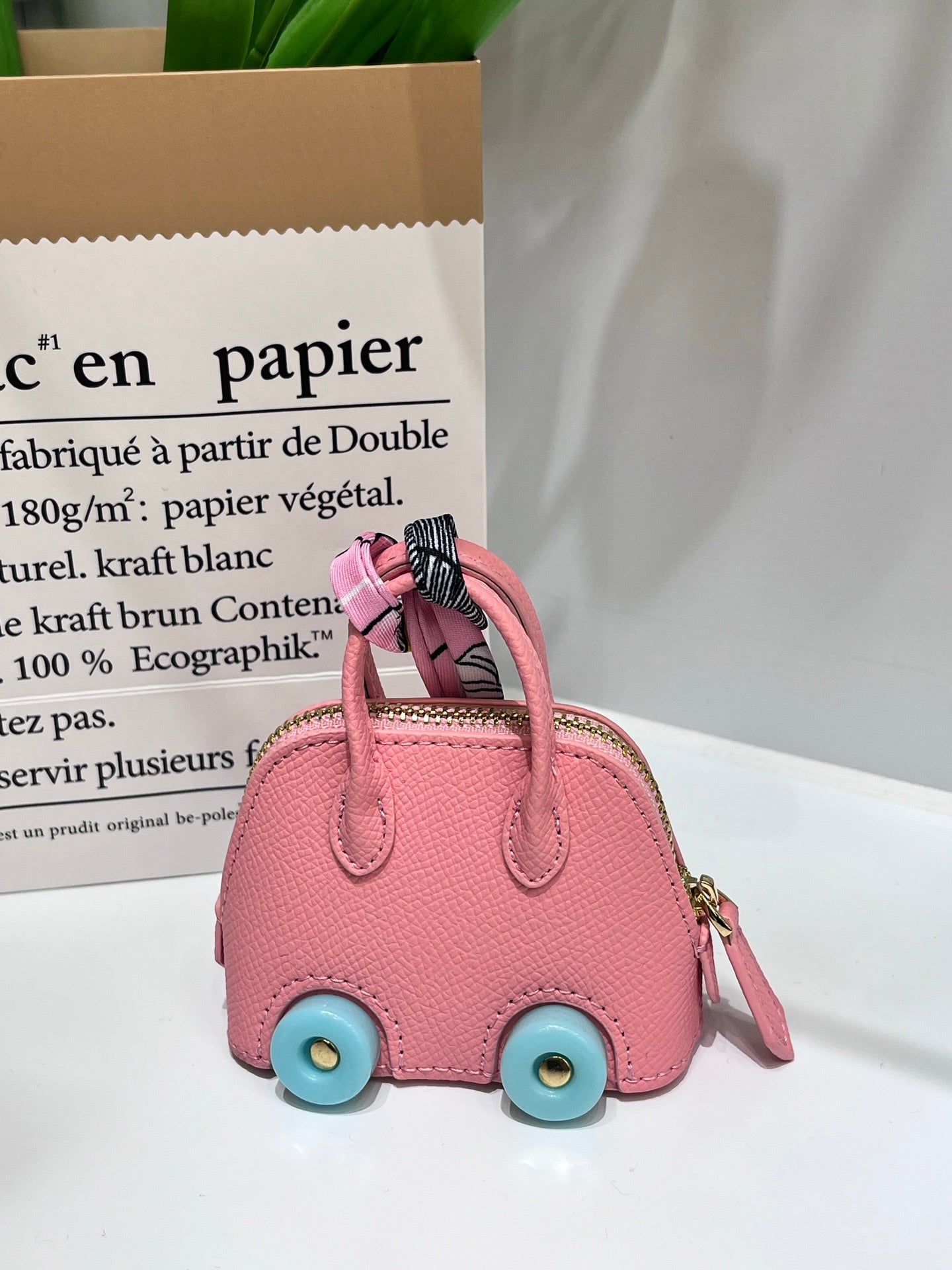 Hermès Bolide On Wheels Charm in Leather