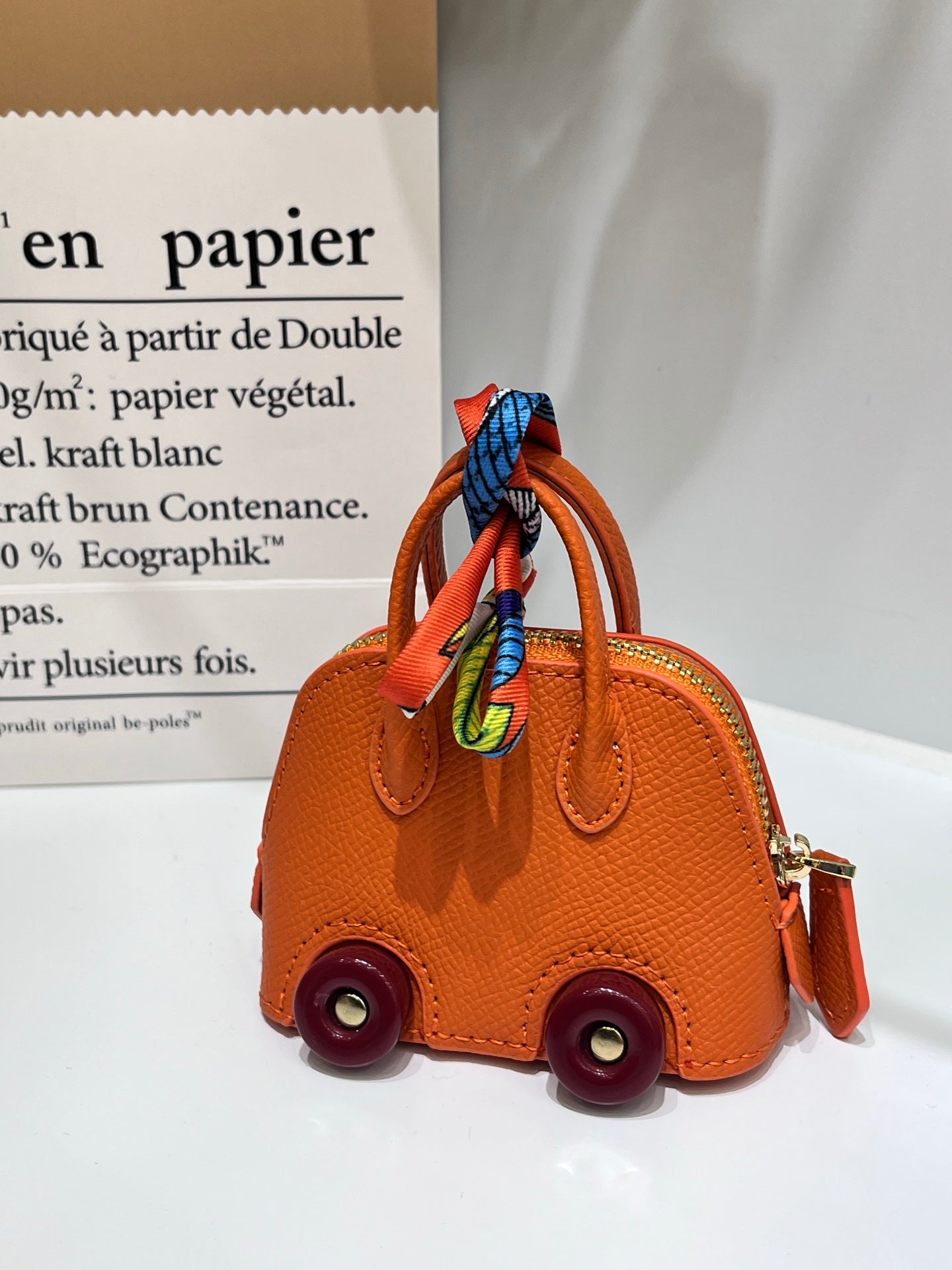 Hermès Bolide On Wheels Charm in Leather