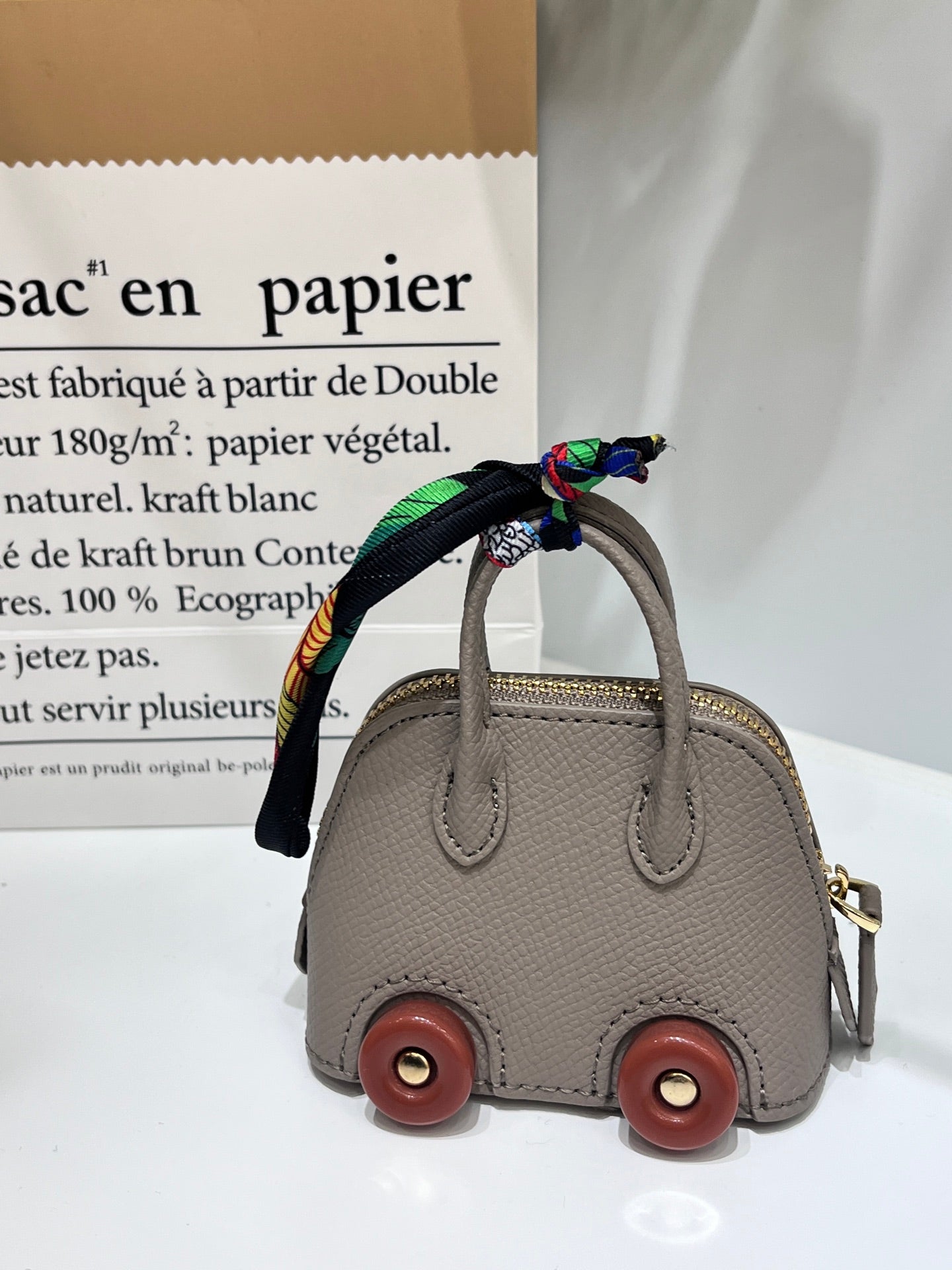 Hermès Bolide On Wheels Charm in Leather