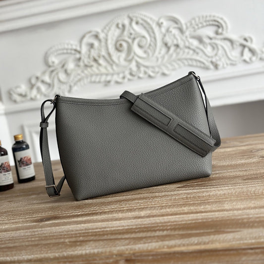 HM Berlingot Shoulder Bag Dark Grey Epsom Leather 270324