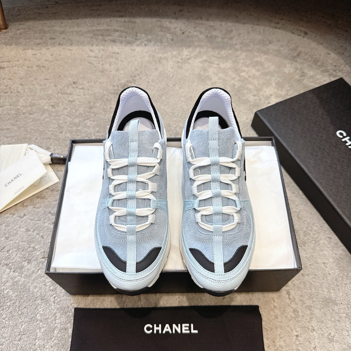 CC 26s Sneaker Baby Blue Black Suede 647437