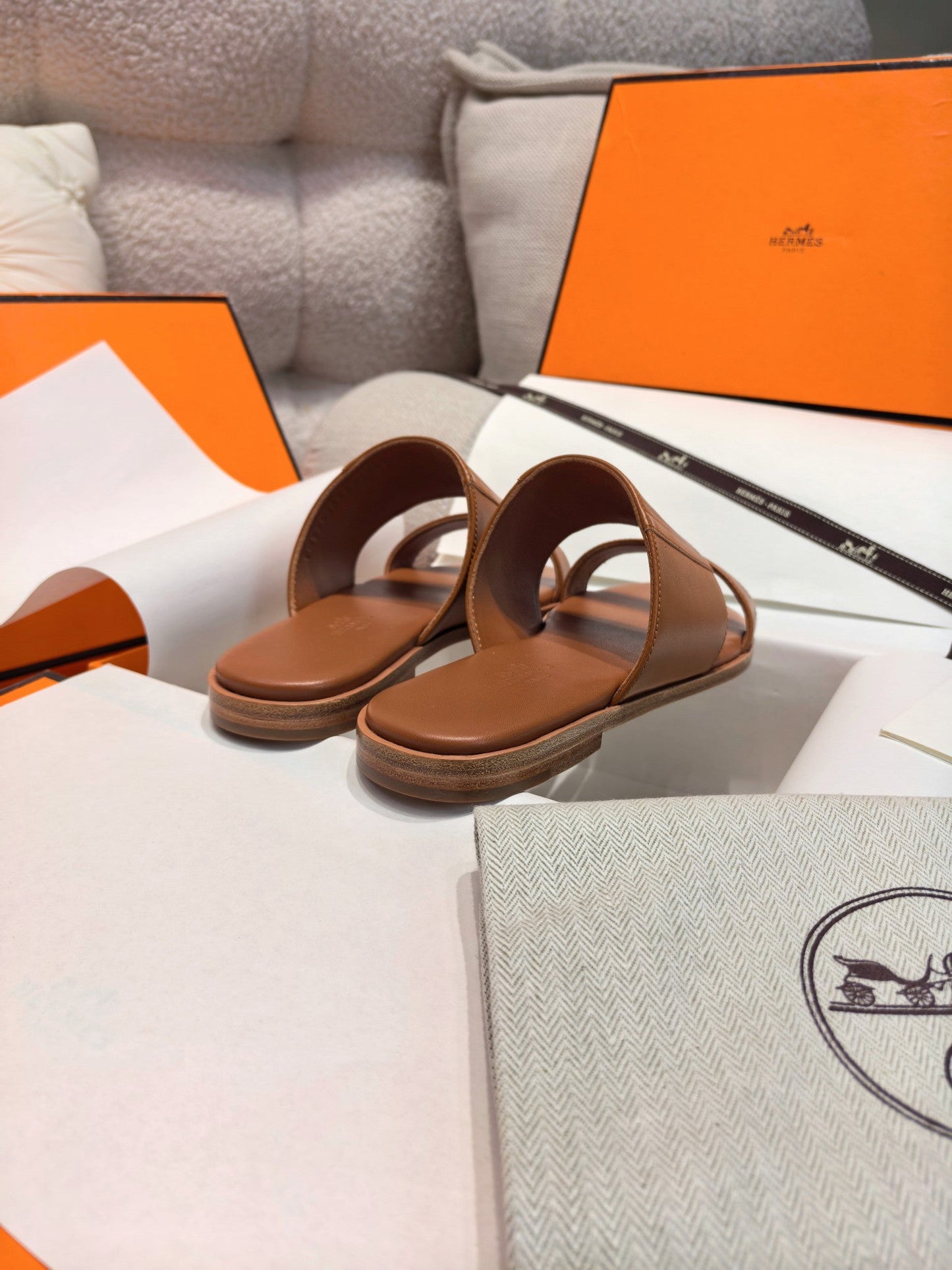 HM Mona Sandals Tan Leather 799035