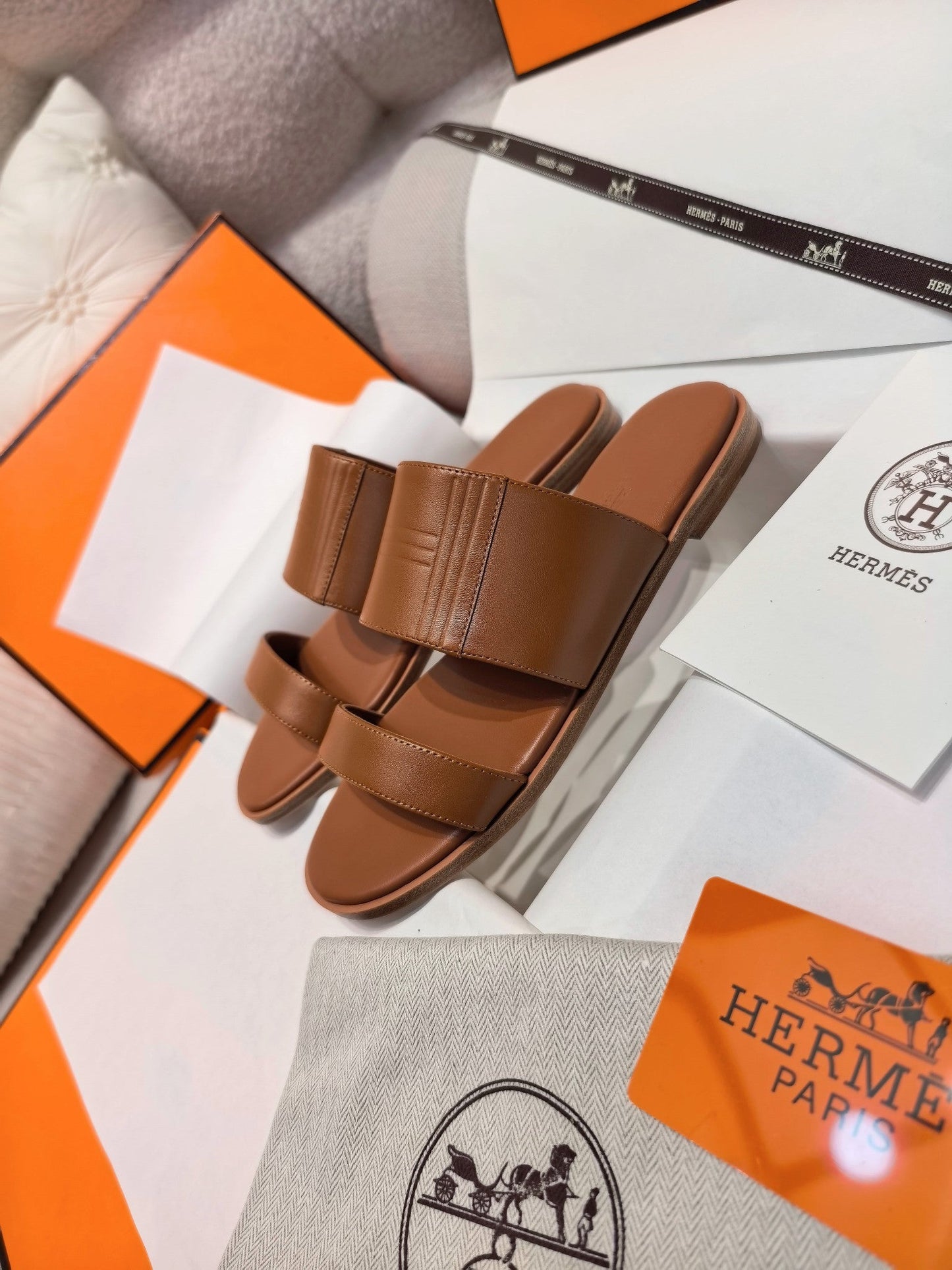 HM Mona Sandals Tan Leather 799035