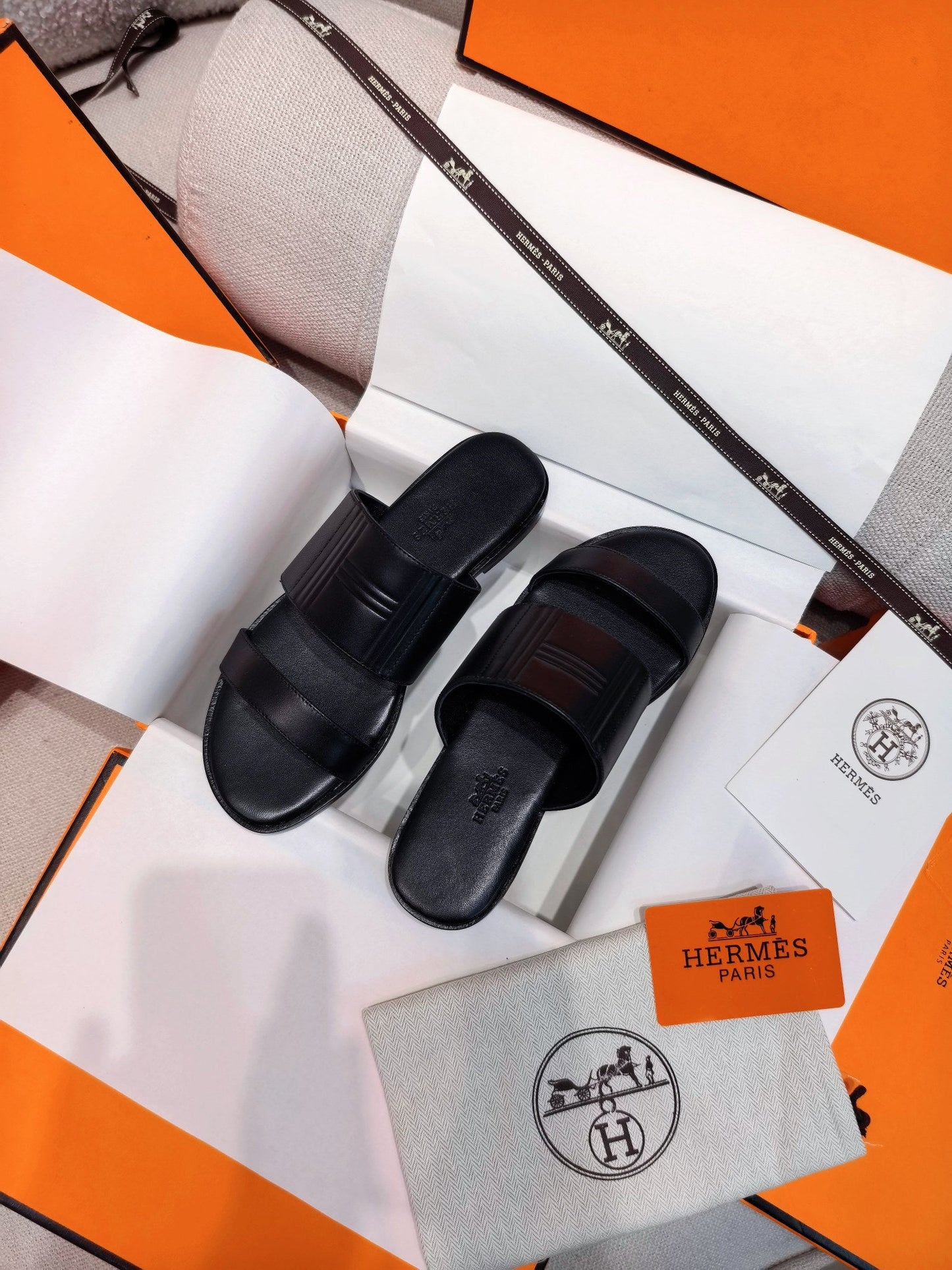 HM Mona Sandals Black Leather 799037