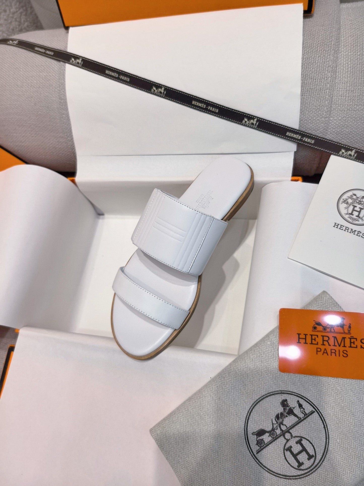 HM Mona Sandals White Leather 799038