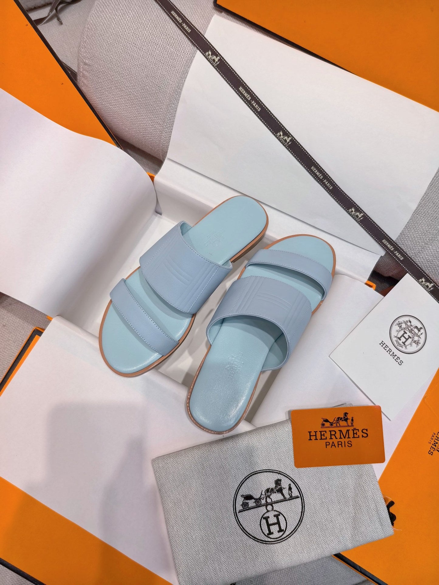 HM Mona Sandals Light Blue Leather 799039