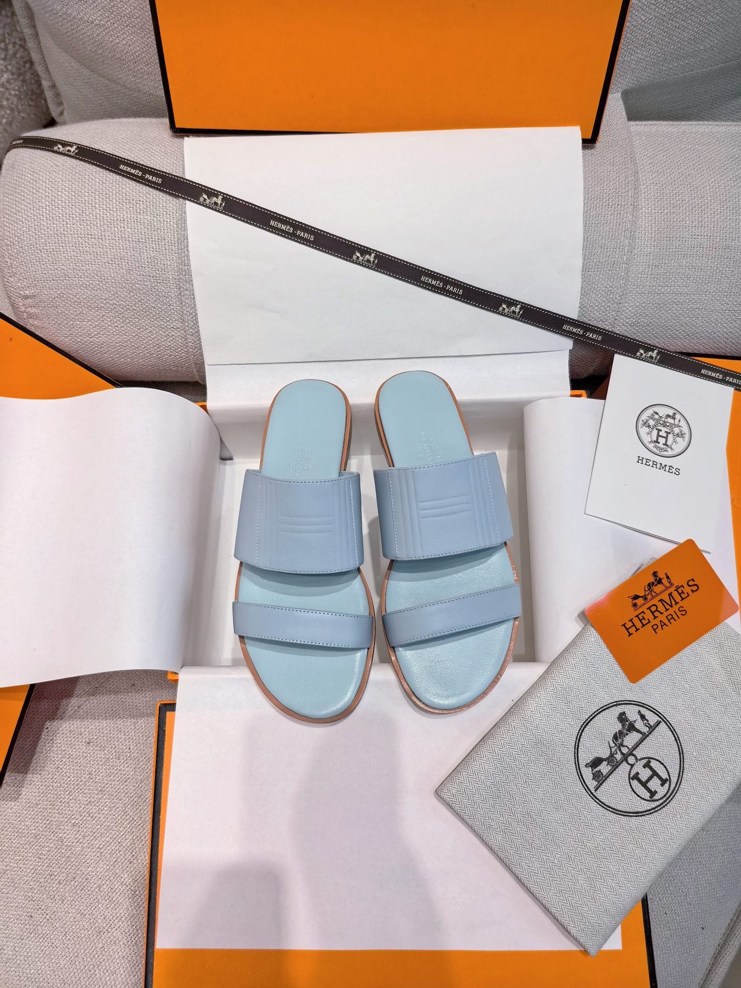 HM Mona Sandals Light Blue Leather 799039