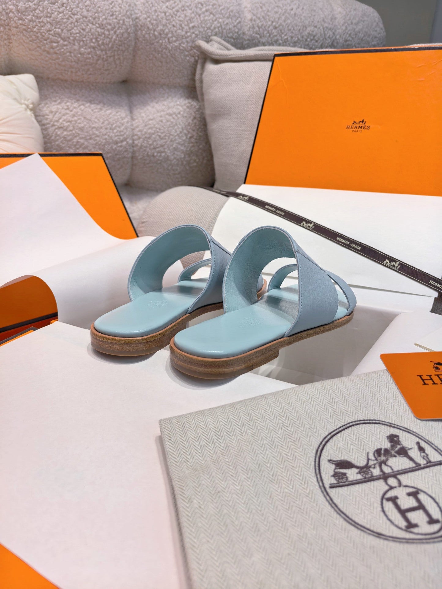 HM Mona Sandals Light Blue Leather 799039