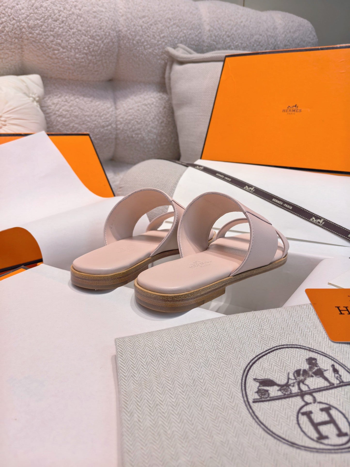 HM Mona Sandals Light Pink Leather 799040