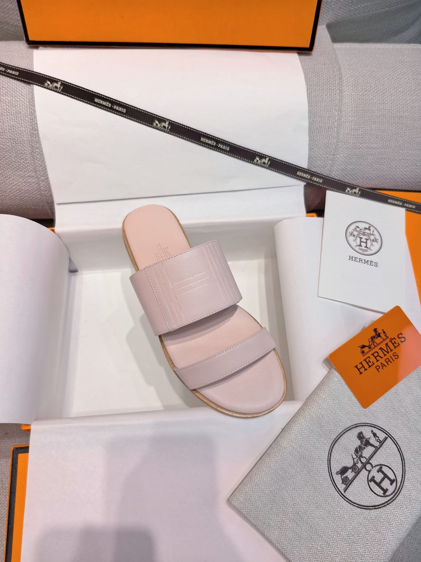 HM Mona Sandals Light Pink Leather 799040